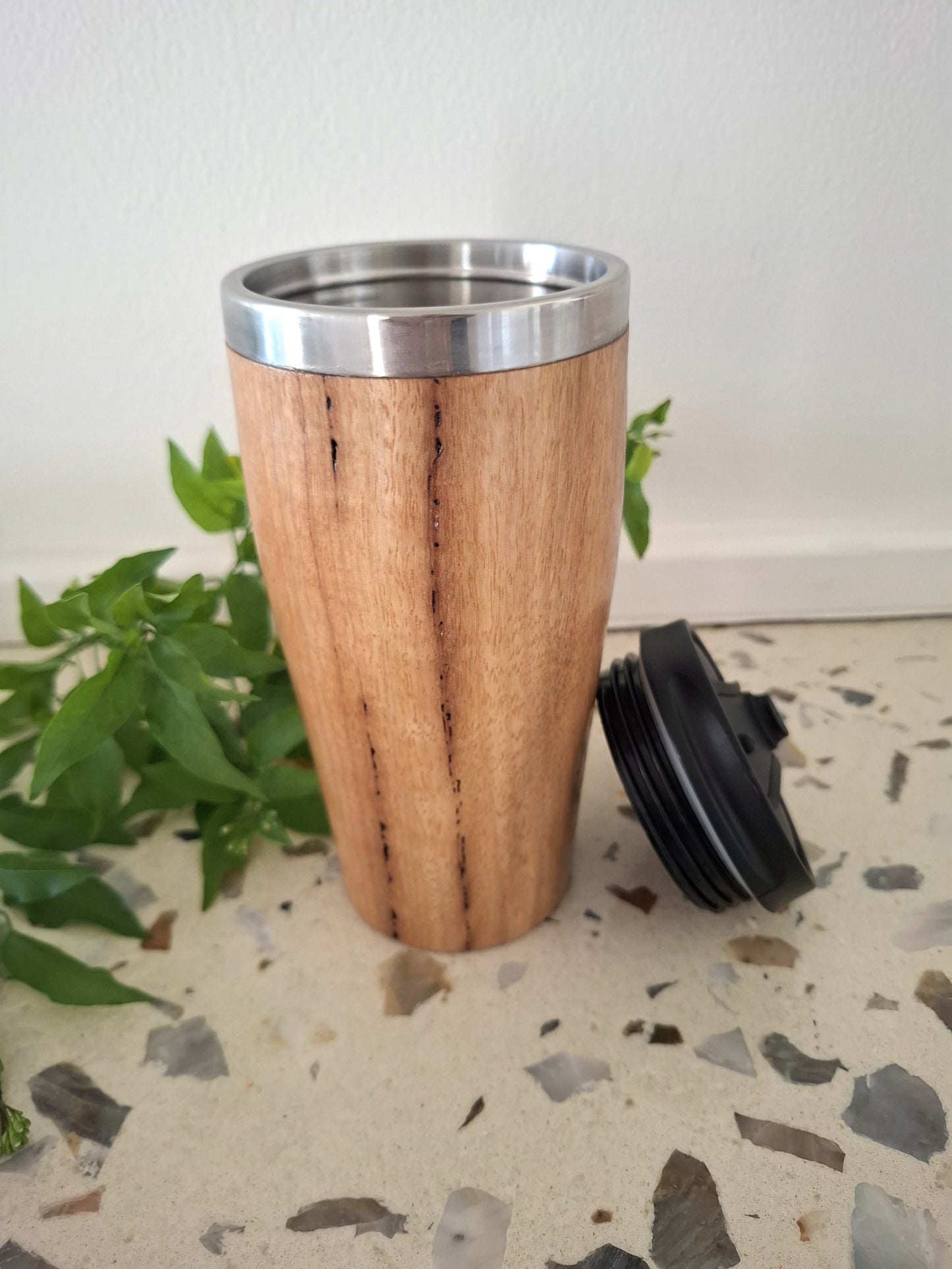 Handmade Large Australian Timber Travel Cup, Reusable Wooden Coffee Mug, Eco-Friendly Keep Cup
