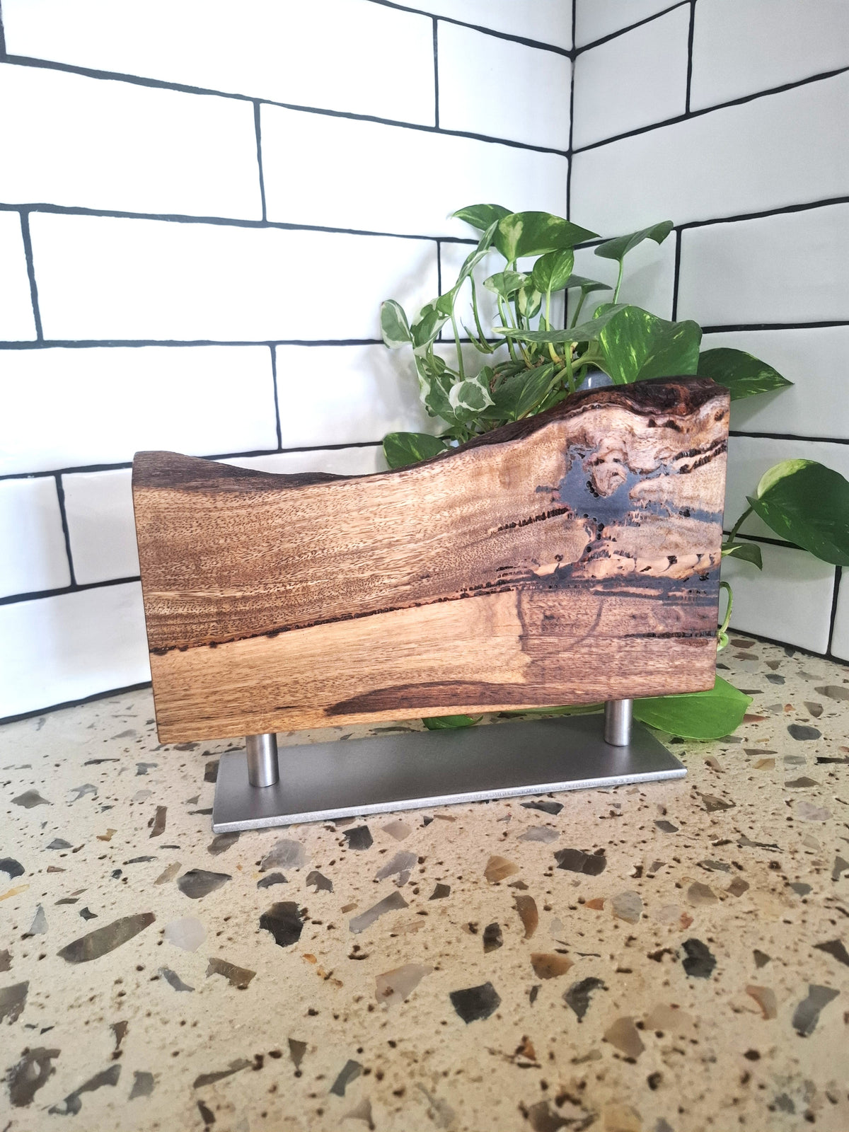 Handmade Magnetic Knife Block: Australian Wooden Kitchen Organizer