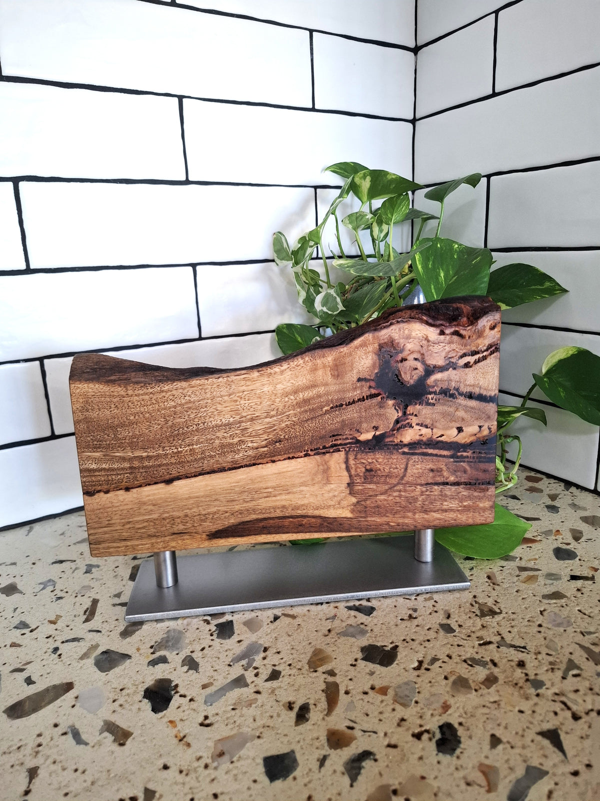 Handmade Magnetic Knife Block: Australian Wooden Kitchen Organizer