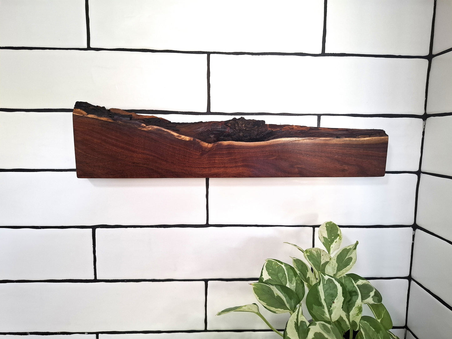 Magnetic Wooden Knife Holder, Handmade Knife Rack, Wall-Mounted Knife Strip