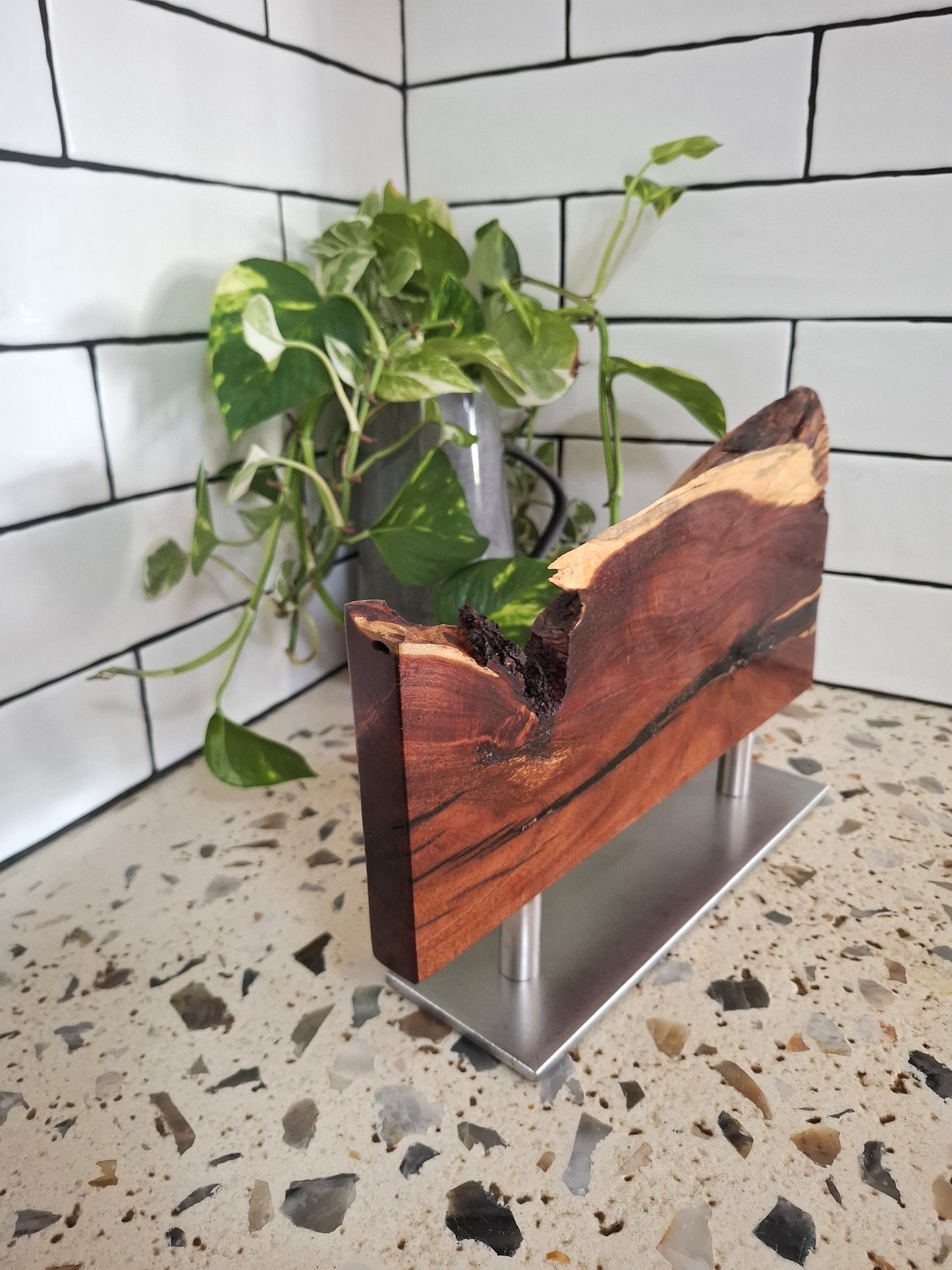 Handmade Magnetic Knife Block: Australian Wooden Kitchen Organizer