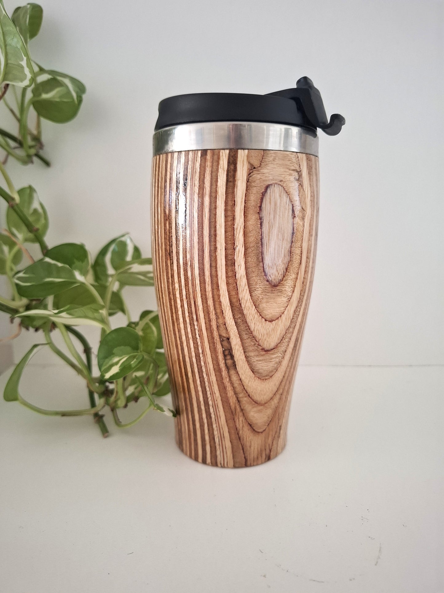 Handmade Large Australian Timber Travel Cup, Reusable Wooden Coffee Mug, Eco-Friendly Keep Cup