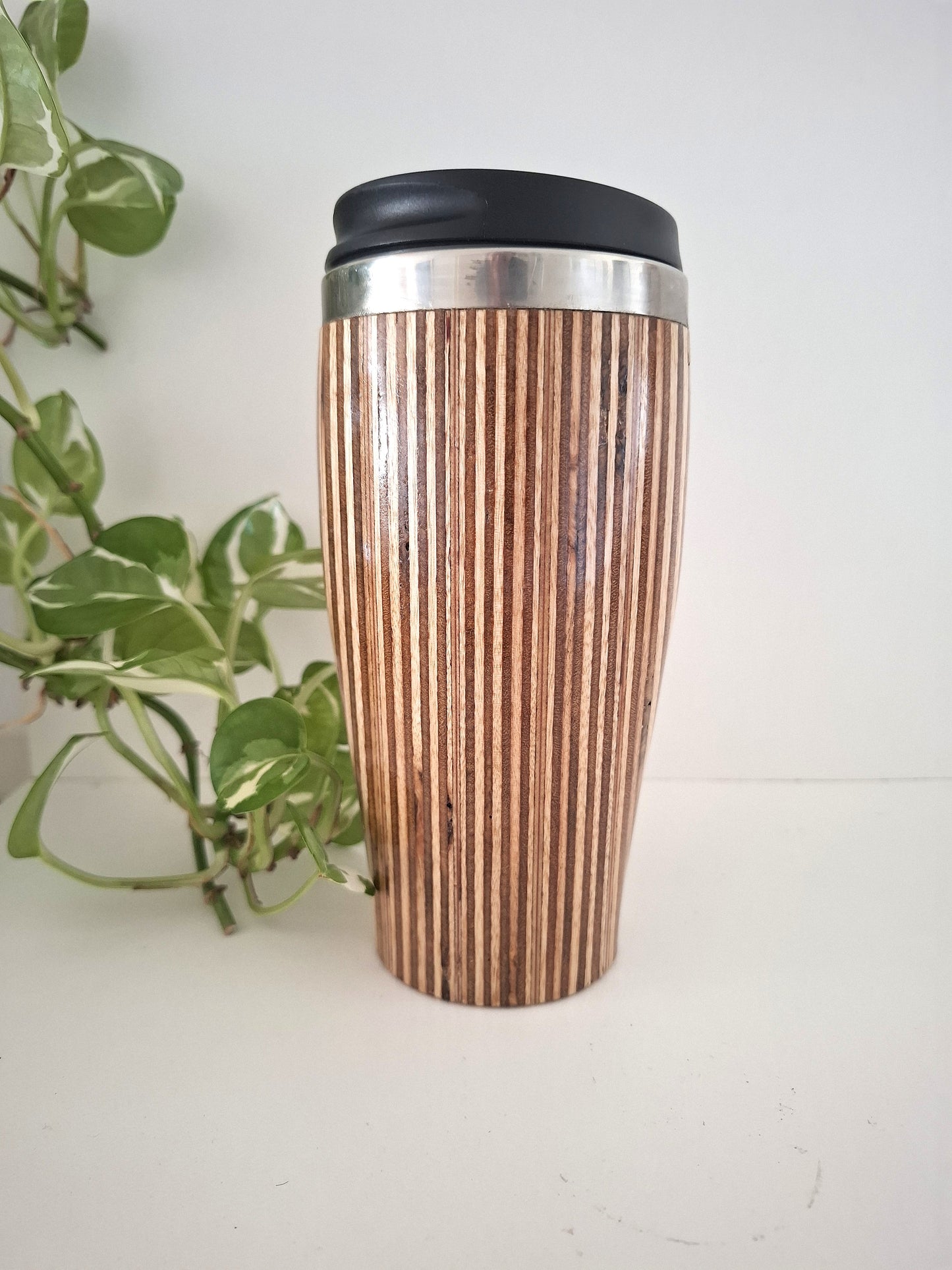 Handmade Large Australian Timber Travel Cup, Reusable Wooden Coffee Mug, Eco-Friendly Keep Cup