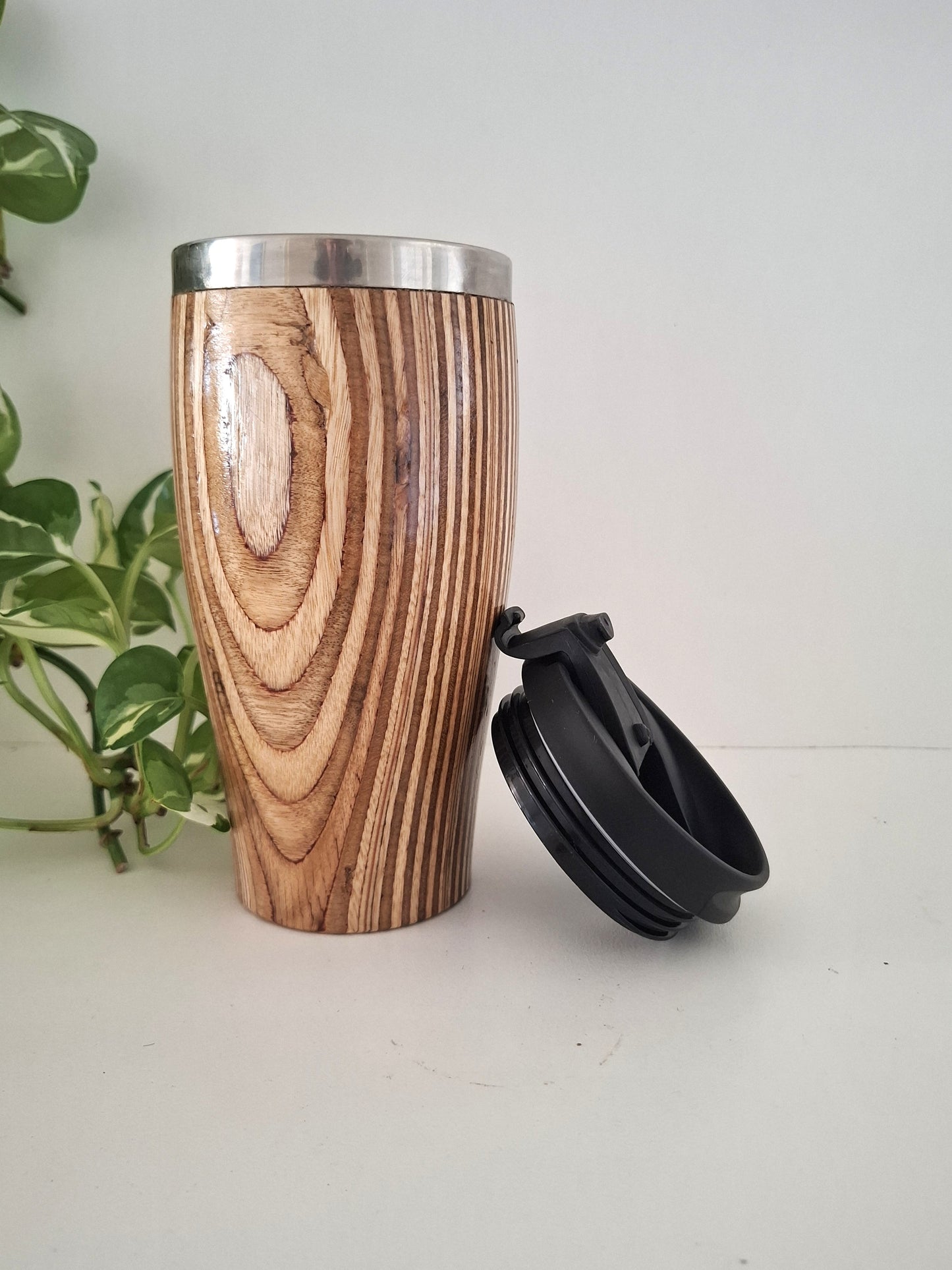 Handmade Large Australian Timber Travel Cup, Reusable Wooden Coffee Mug, Eco-Friendly Keep Cup