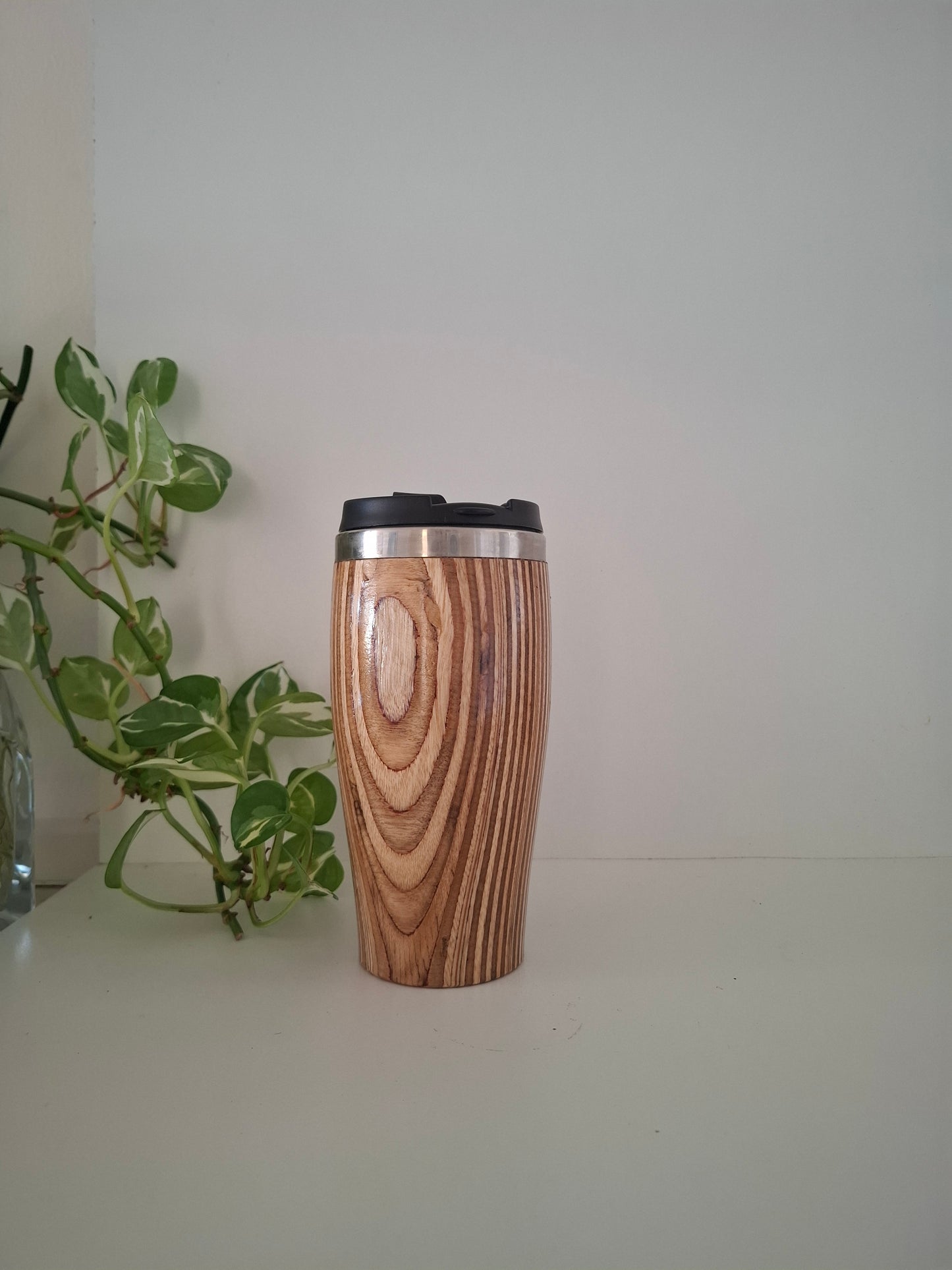 Handmade Large Australian Timber Travel Cup, Reusable Wooden Coffee Mug, Eco-Friendly Keep Cup