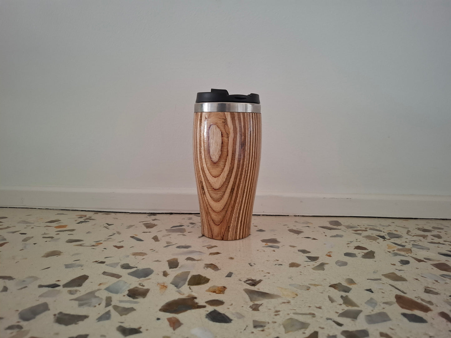 Handmade Large Australian Timber Travel Cup, Reusable Wooden Coffee Mug, Eco-Friendly Keep Cup