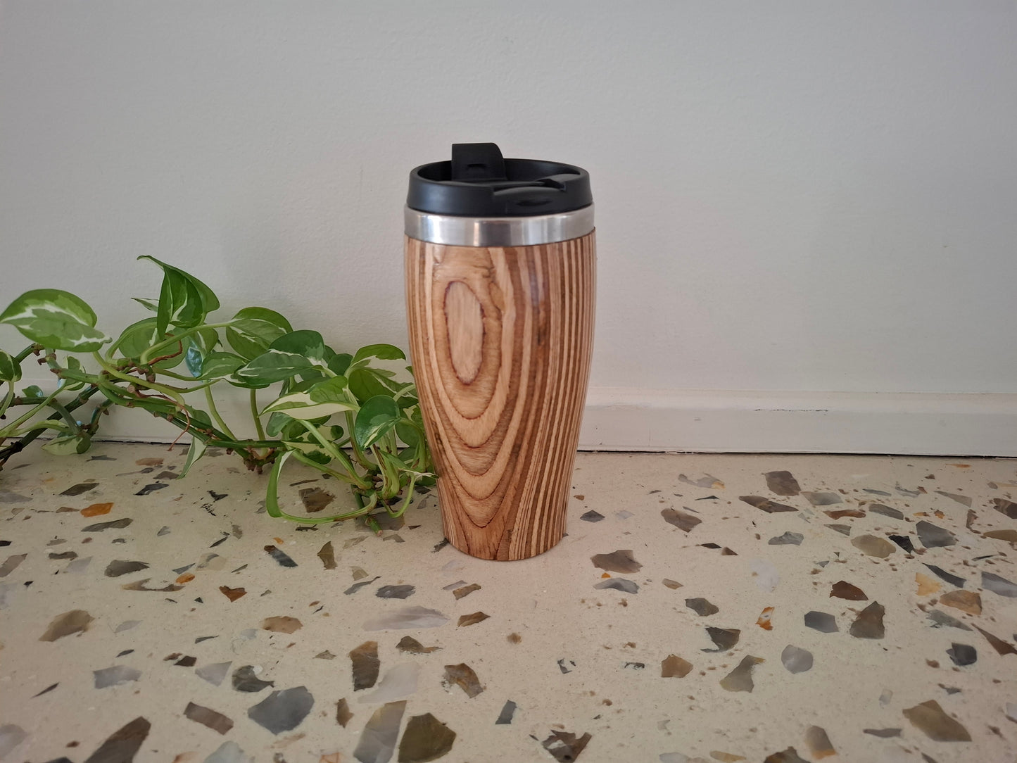 Handmade Large Australian Timber Travel Cup, Reusable Wooden Coffee Mug, Eco-Friendly Keep Cup