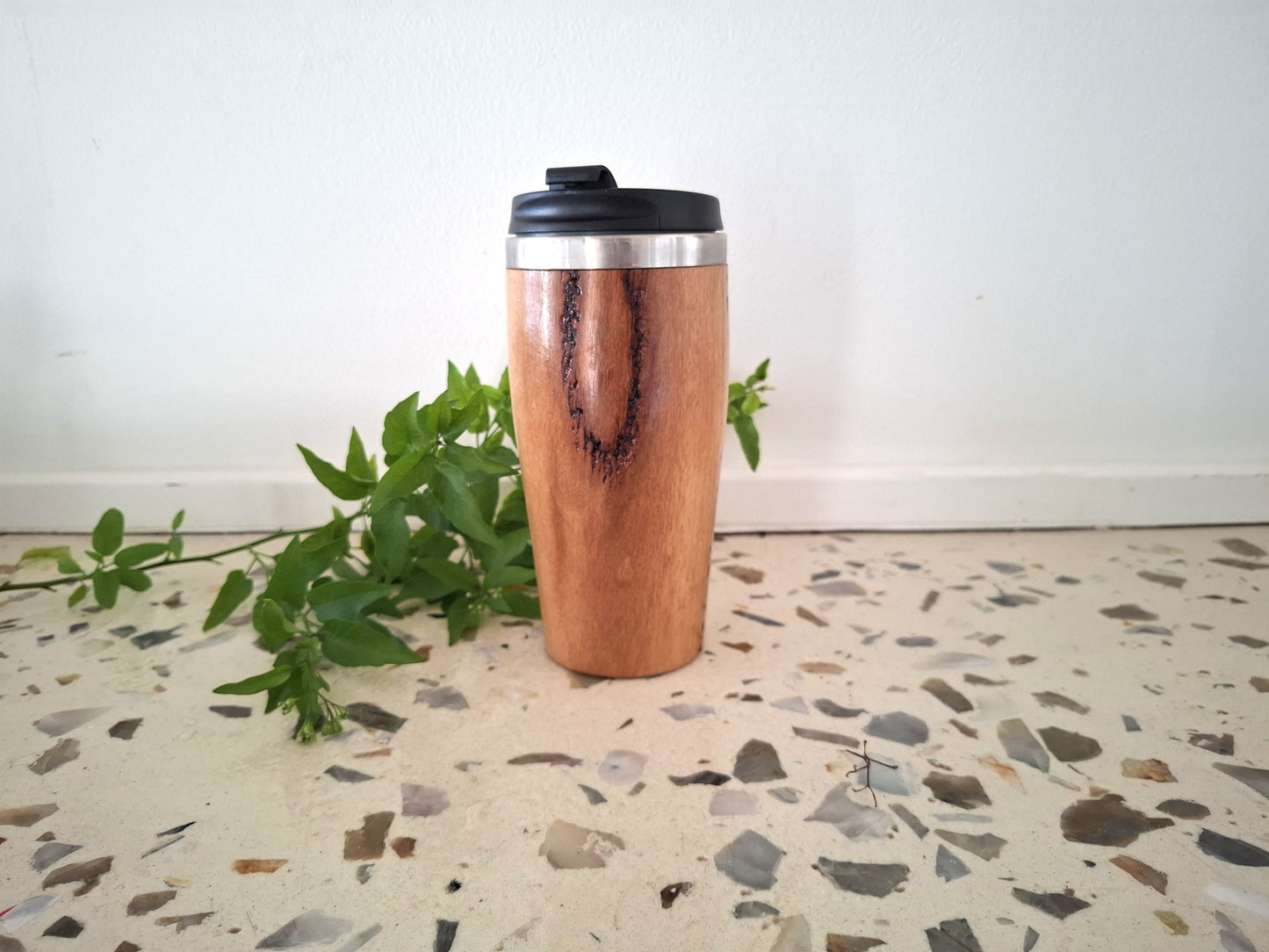 Handmade Large Australian Timber Travel Cup, Reusable Wooden Coffee Mug, Eco-Friendly Keep Cup