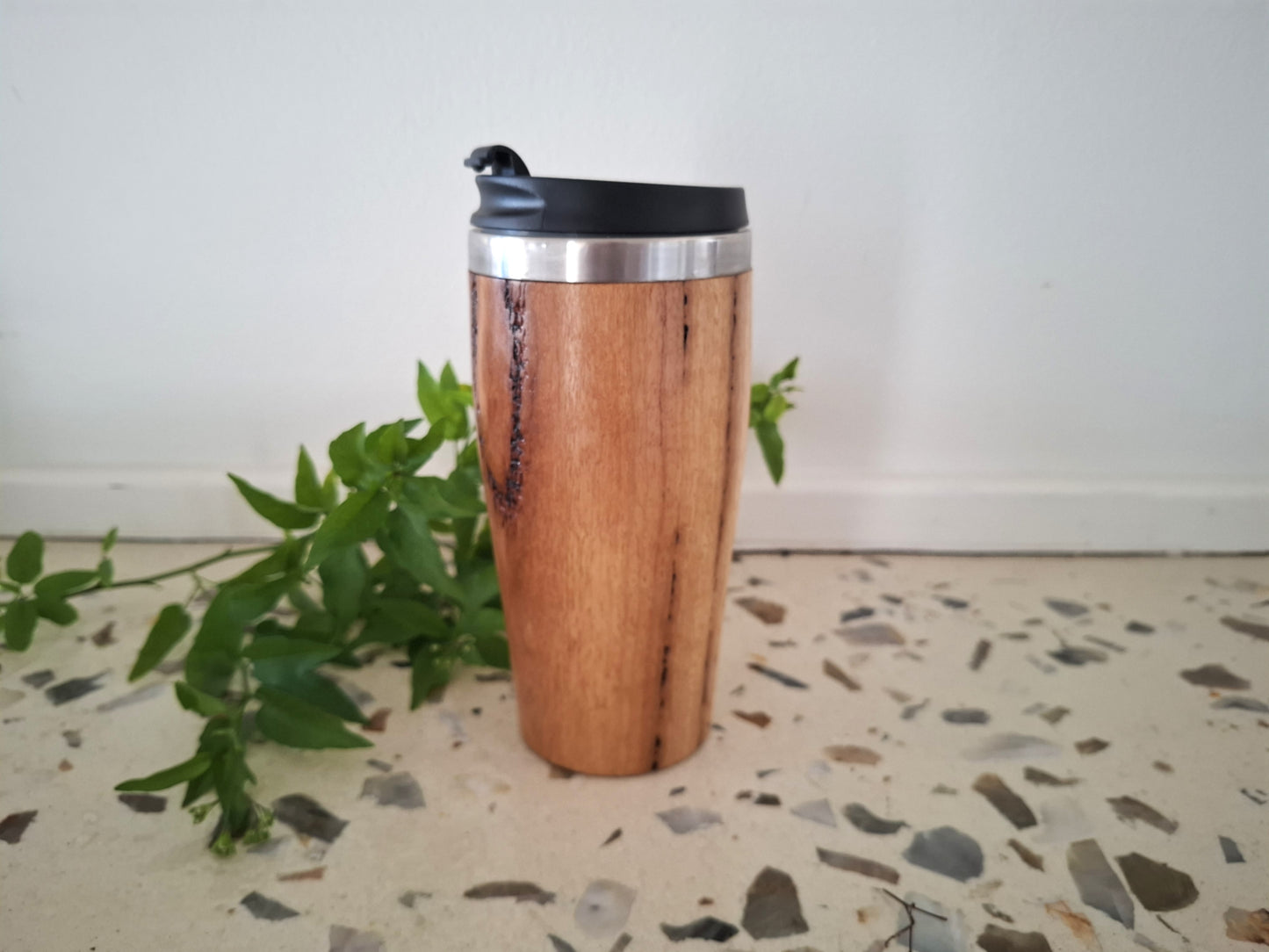 Handmade Large Australian Timber Travel Cup, Reusable Wooden Coffee Mug, Eco-Friendly Keep Cup