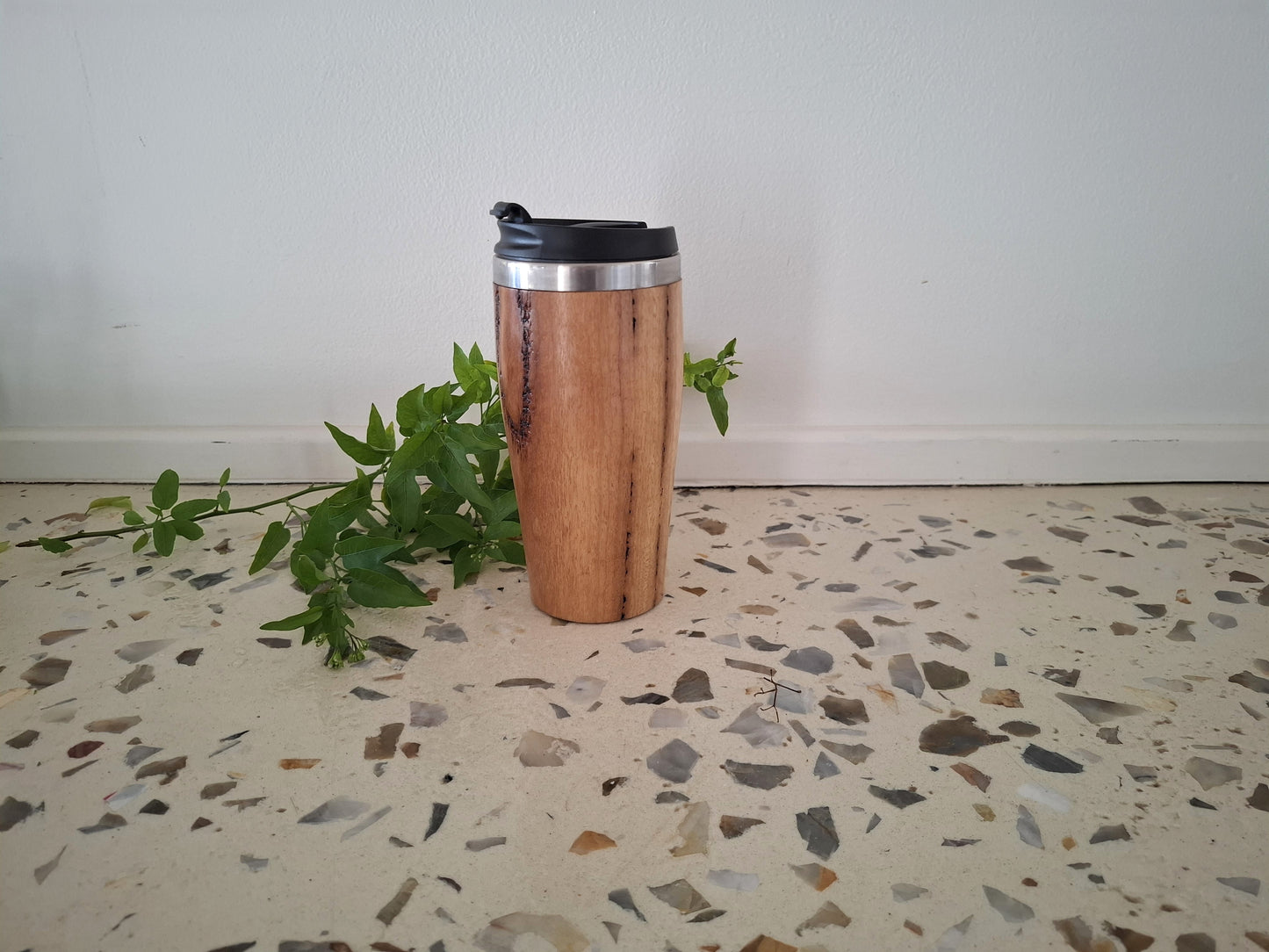 Handmade Large Australian Timber Travel Cup, Reusable Wooden Coffee Mug, Eco-Friendly Keep Cup