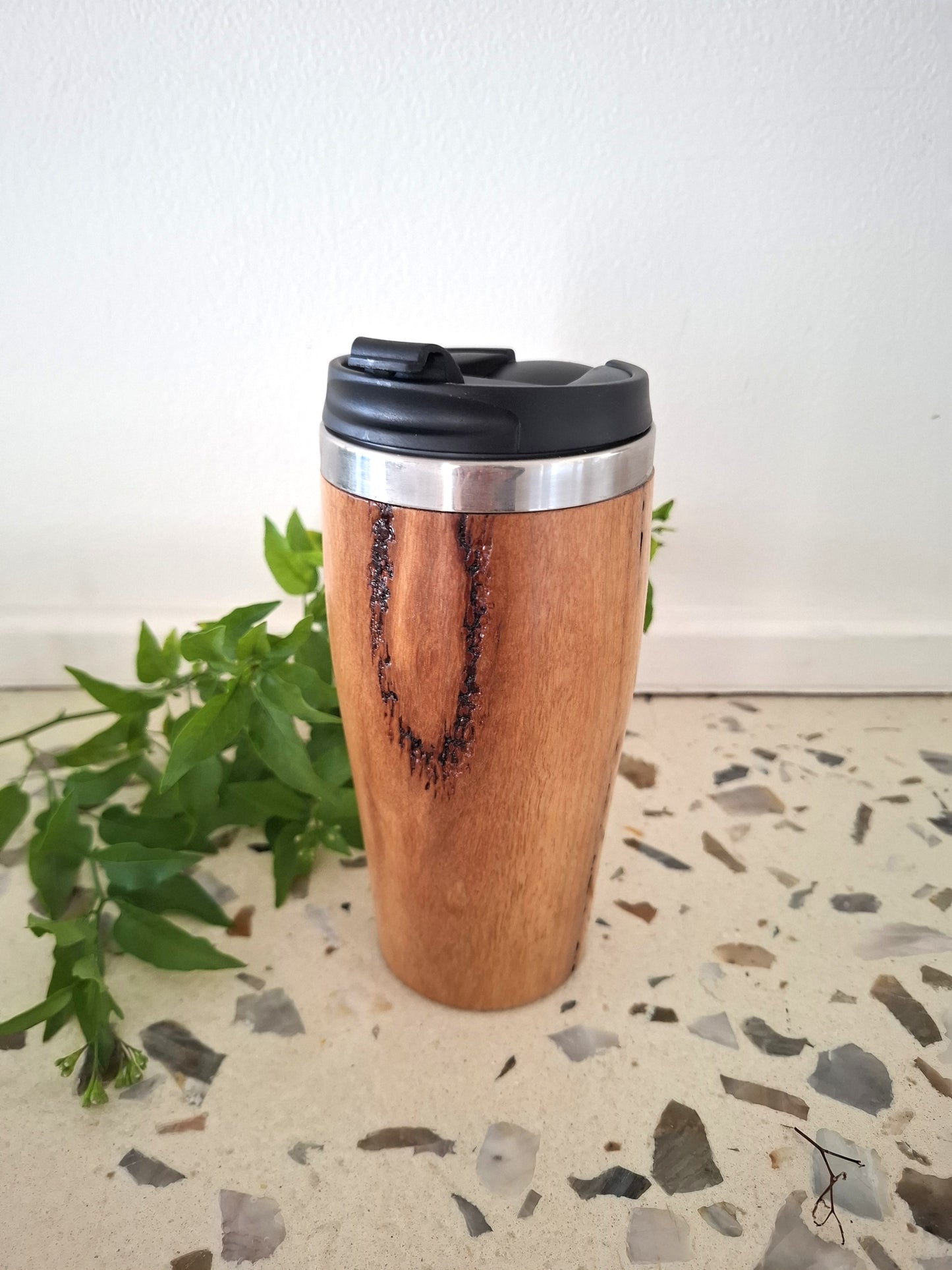 Handmade Large Australian Timber Travel Cup, Reusable Wooden Coffee Mug, Eco-Friendly Keep Cup