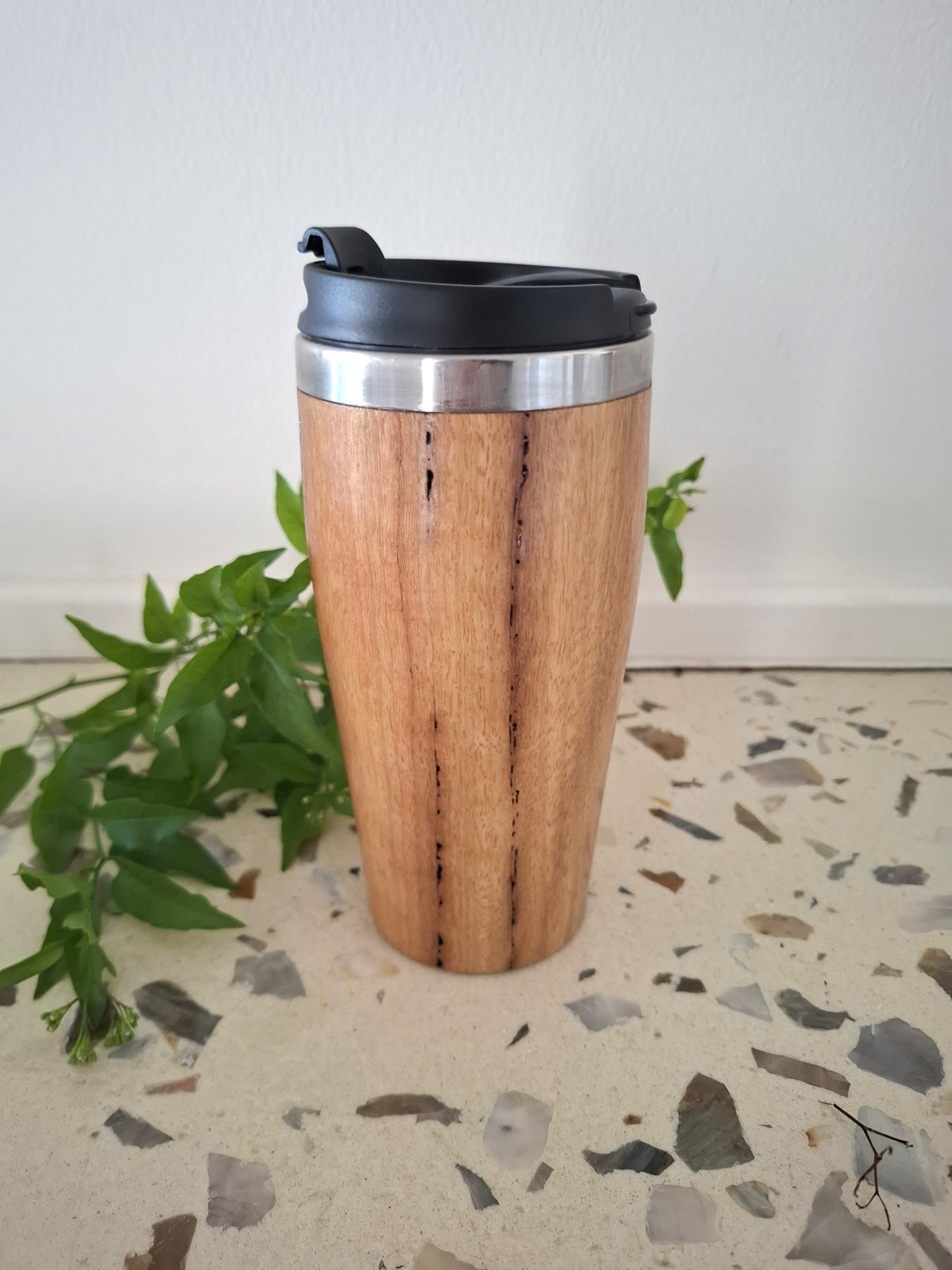 Handmade Large Australian Timber Travel Cup, Reusable Wooden Coffee Mug, Eco-Friendly Keep Cup