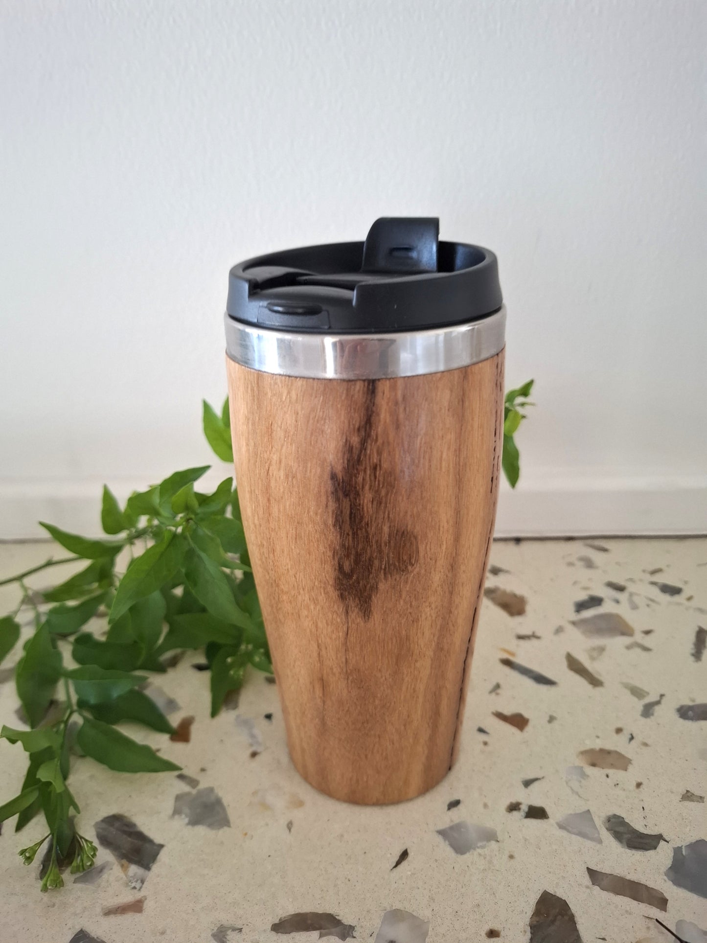 Handmade Large Australian Timber Travel Cup, Reusable Wooden Coffee Mug, Eco-Friendly Keep Cup