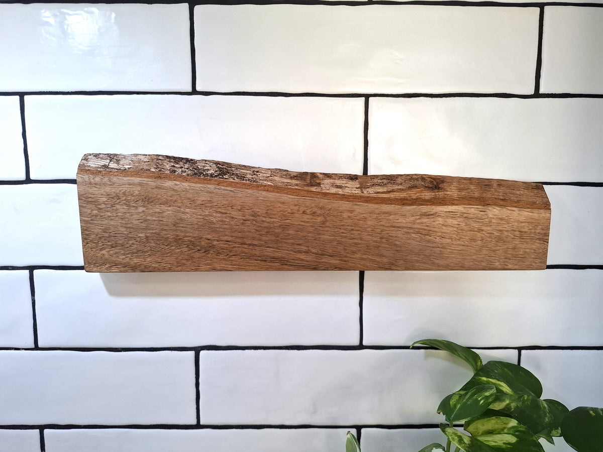 Handmade Wooden Magnetic Knife Holder: Wall-Mounted Kitchen Storage